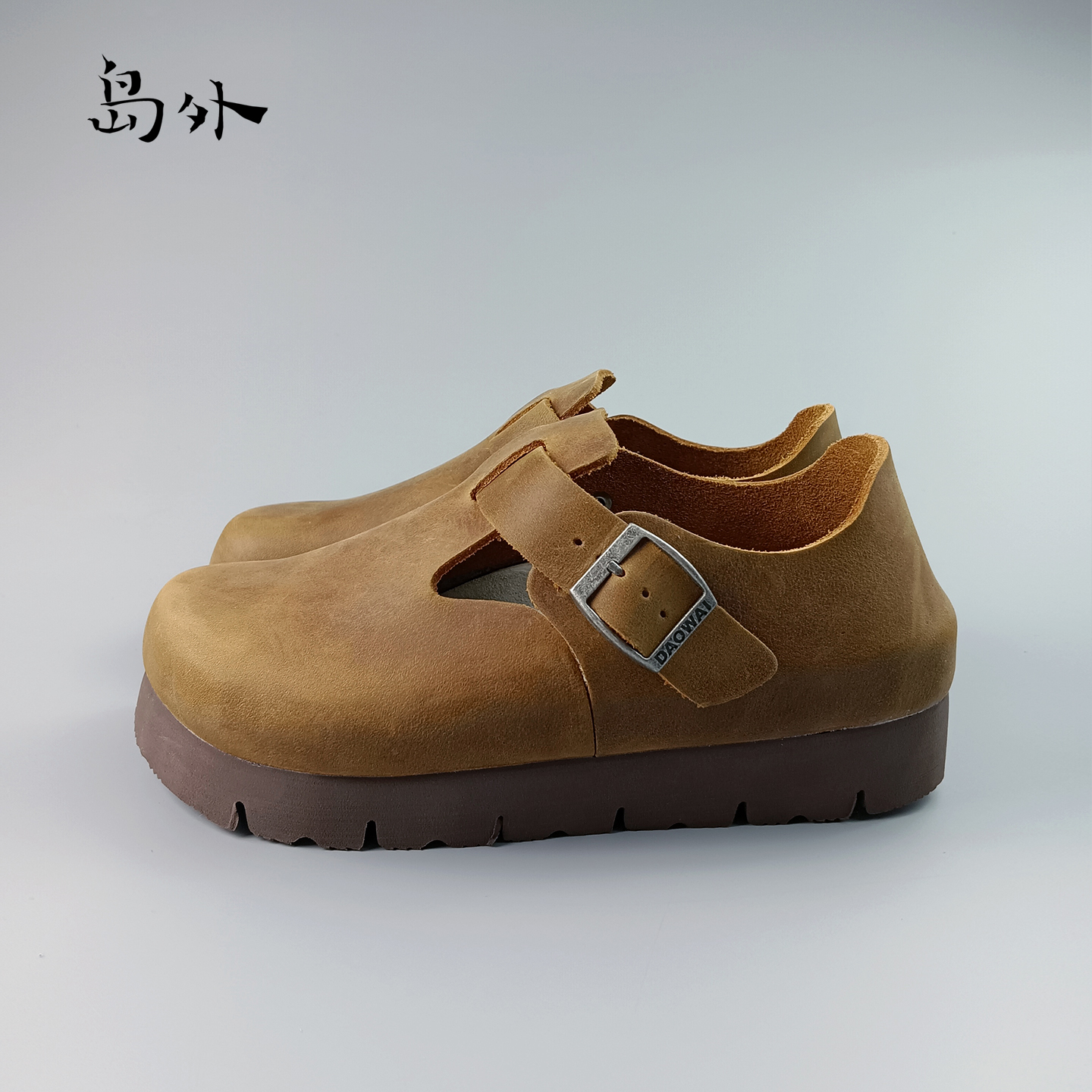 岛外DAOWAI勃肯鞋厚底4cm增高鞋女博肯软木单鞋 - 图3