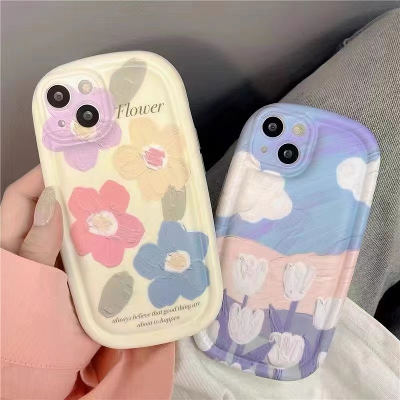 气质油画花朵适用于华为荣耀200/300/90pro/80pro手机壳70/60/50prox60/50iplay9t5女v40壳畅玩60/50plus肥皂 - 图2