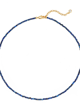 fettero 铜合金项链 【金色青金色切珠项链】气质蓝色轻奢时尚百