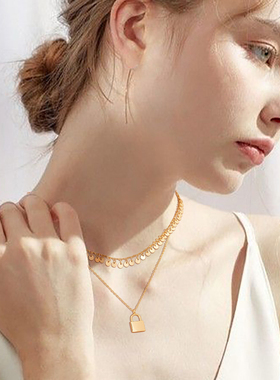 直播专享 fettero  【圆片风铃颈链】高定设计简约气质锁骨项链