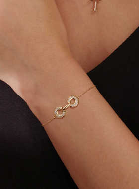 镶钻手链fettero铜合金简约