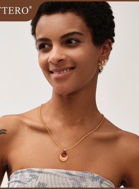 时尚小众水滴项链fettero铜合金