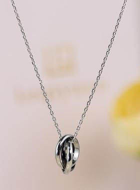 三环项链小众设计个性百搭锁骨链