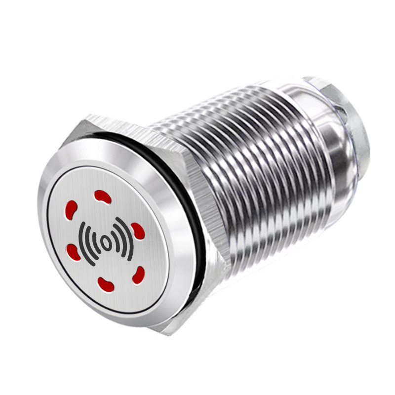 指示灯蜂鸣器金属不锈钢led红色闪光断续声电声原件16/19/22mm - 图3