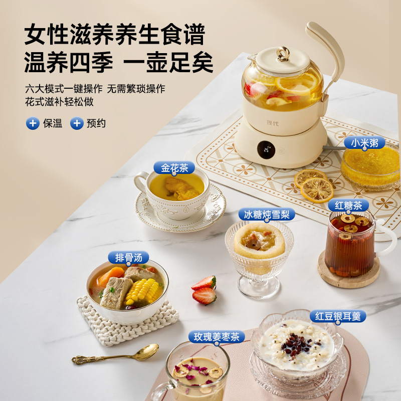 奔驰玻璃养生壶2024新款家用多功能煮茶器办公室泡花茶壶灯笼小型