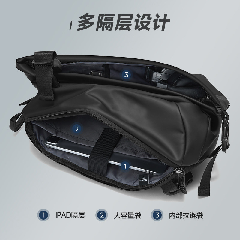 Seven Wolves trendy shoulder bag for men's casual crossbody bag