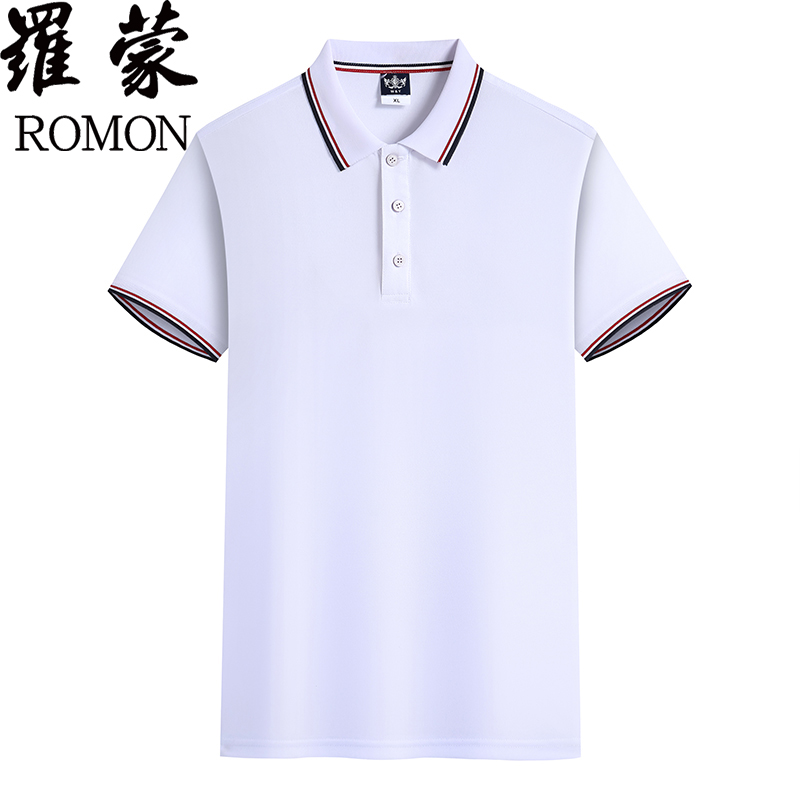 Romon/罗蒙2024春夏新款200g时尚休闲短袖T恤男女同款情侣POLO衫