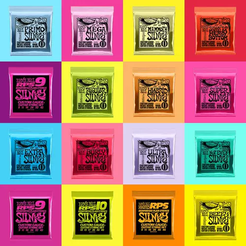 Сделанная Эбин Строка Эрни Болл Электро -гитарные струны Полный набор из 2221 никеля