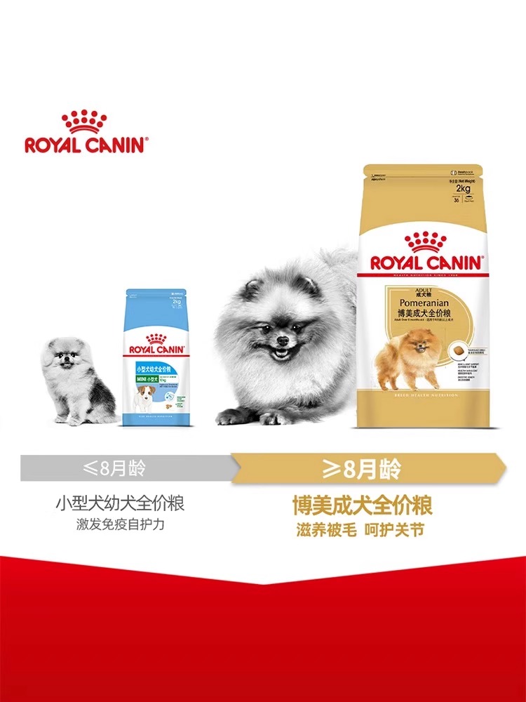 皇家狗粮博美成犬粮PM26/2KG博美专用狗粮小型成犬粮美貌泪痕主粮 - 图2