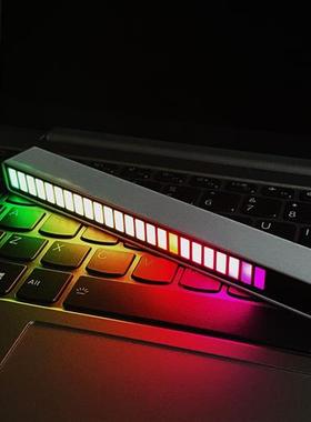 拾音氛围灯LED气氛灯车内幻彩七彩声控RGB音乐节奏灯车载桌面摆件