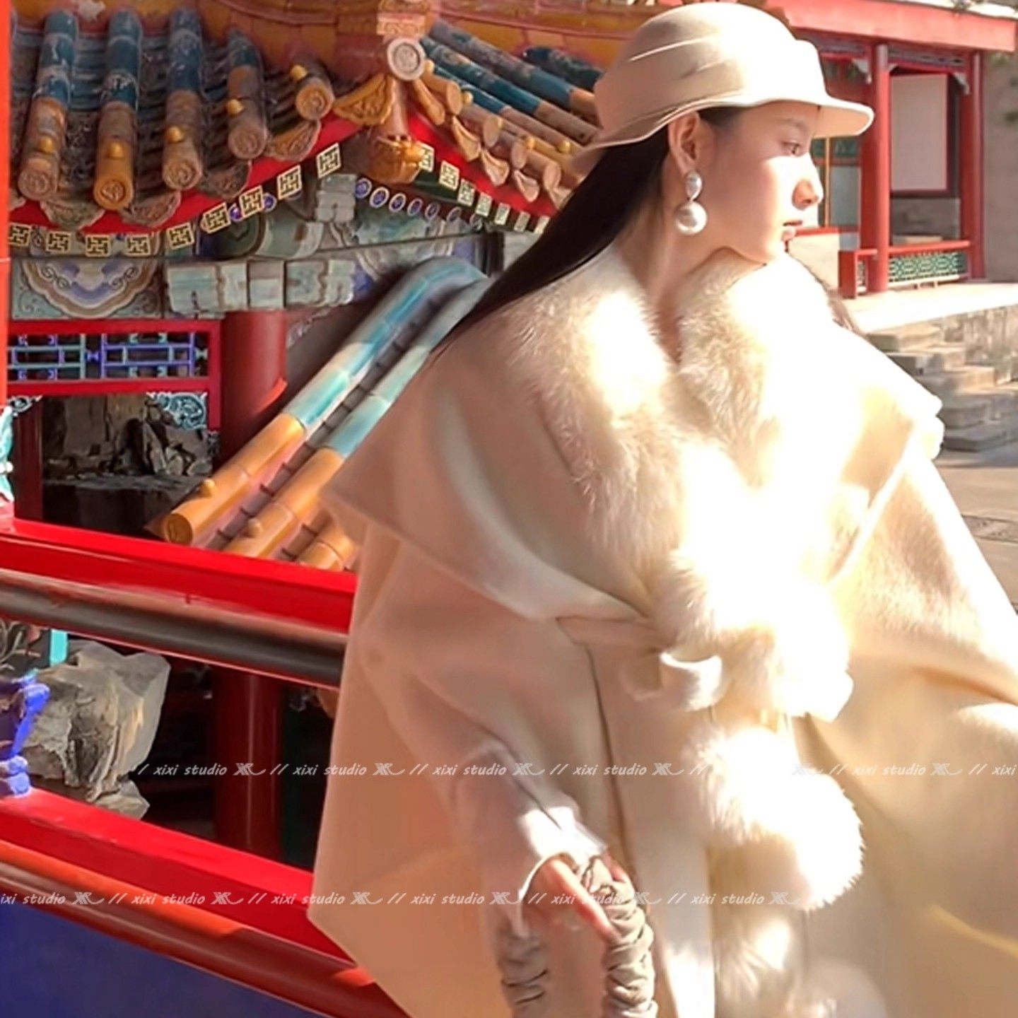 留洋千金风白色毛毛围脖冬季狐狸毛保暖披肩小众防寒护颈毛领新品,淘宝优惠券,粉丝福利购,淘宝优惠卷