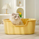 Extra large anti-splash open cat litter box