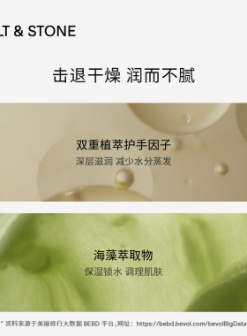 Salt&Stone雪莱之歌西柚清澄黑玫瑰护手霜60ML持久体香轻盈润护