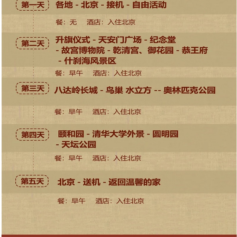 北京旅游5天4晚跟团游爸妈亲子游天安门升旗仪式故宫颐和园含高铁 - 图2