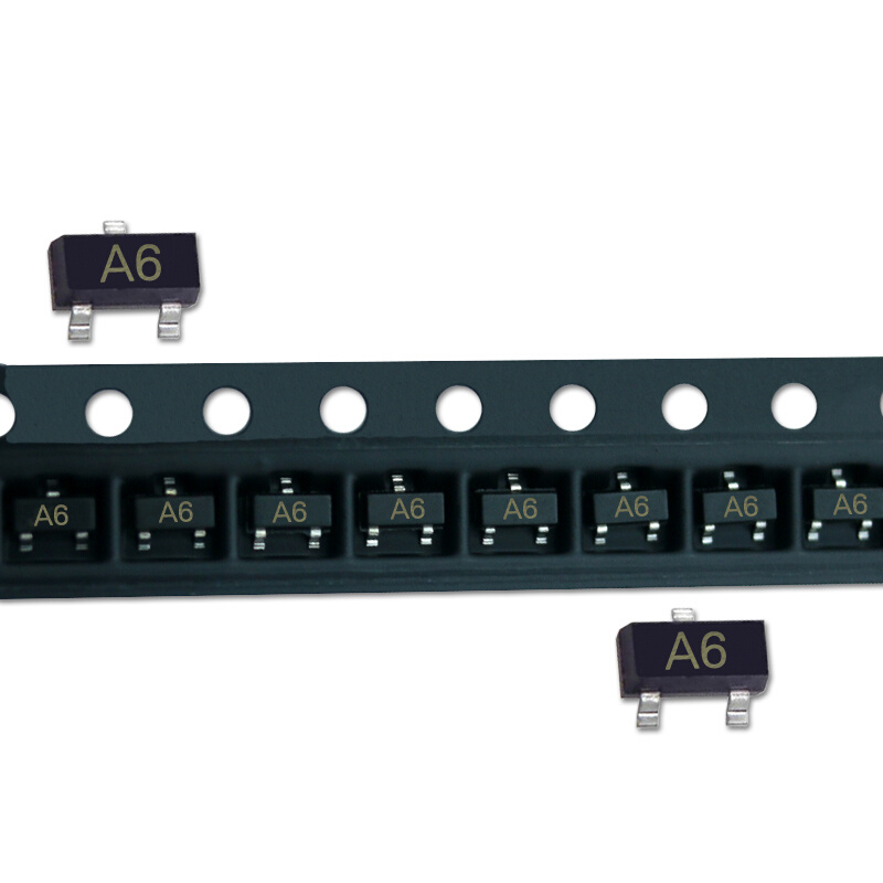 贴片开关二极管BAS16 丝印A6 SOT-23 三极管 0.2A/85V (100个) - 图0