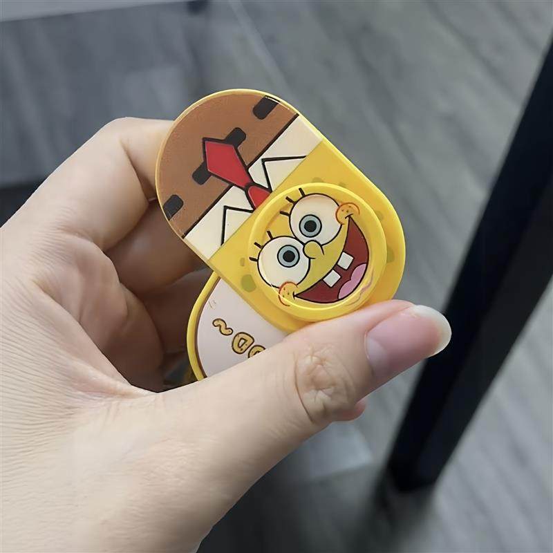 海绵宝宝edc玩具律动磁力叮叮推牌创意旋转机械解压手把件钥匙扣,淘宝优惠券,粉丝福利购,淘宝优惠卷