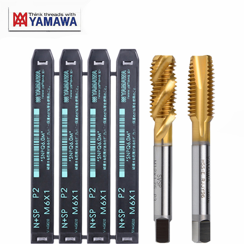进口YAMAWA镀钛螺旋丝攻/丝锥M5M6M7M8M9M10M11M12X0.5 0.75/1.25 - 图0