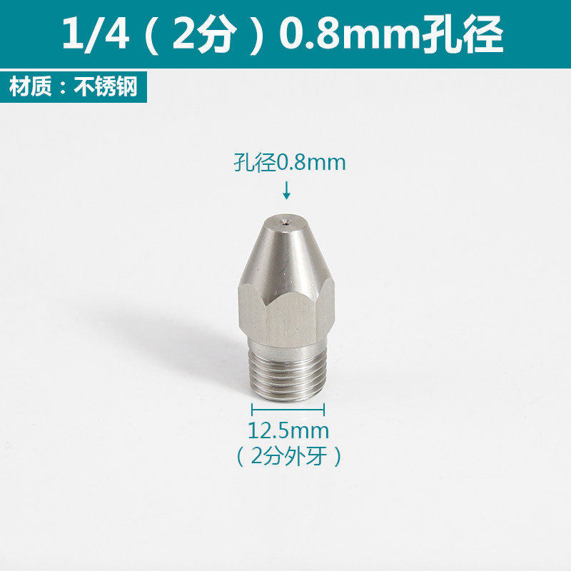 不锈钢万向直线喷嘴0度液柱流尖头高压清洗切割锥形喷头1分2分3分,淘宝优惠券,粉丝福利购,淘宝优惠卷