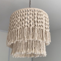 High-end handwoven Bohemian lampshade lantern pendant lamp Moroccan bedroom decorative light national wind shooting