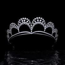 Baroque Retro Baby Yellow Xiaoming Star Co-Wedding Head Decorated Bridal Wedding Zircons Crown Wedding Dress Accessories