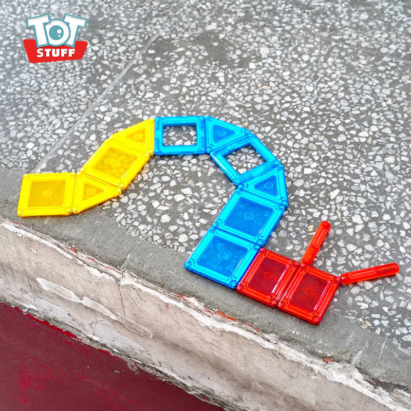 totstuff自然框架磁力片彩虹色拼搭组合点对点磁性积木儿童玩具,淘宝优惠券,粉丝福利购,淘宝优惠卷