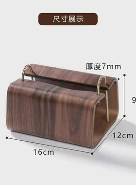 家用纸巾盒藤编竹制弹簧垫抽纸盒高级实木纸巾盒抽拉餐巾纸盒收纳