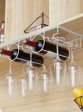 酒柜摆件悬挂高脚杯架简约红酒杯架倒挂家用创意红酒架