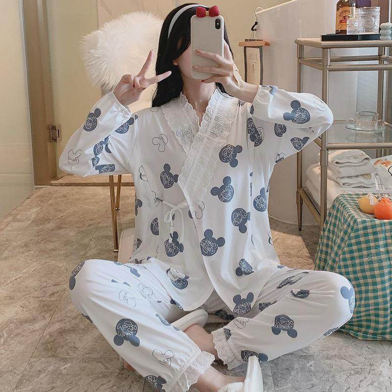 孕妇睡衣春秋纯棉月子服夏季薄款产后哺乳产妇喂奶8月份9秋冬坐月,淘宝优惠券,粉丝福利购,淘宝优惠卷