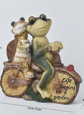 太阳能松鼠喂鸟户外花园小摆件器庭院阳台侏儒花盆树脂工艺品