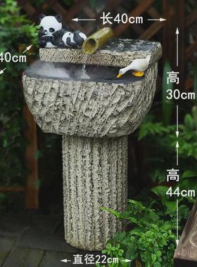 ki9s户外装饰室外假山喷泉鱼池庭院循环水水景花园鱼缸落地流水摆