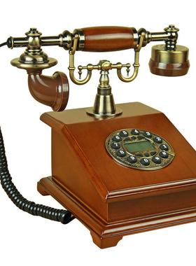 仿古欧式复古转盘式拨号酒店家用插线无线插卡老式座机电话机