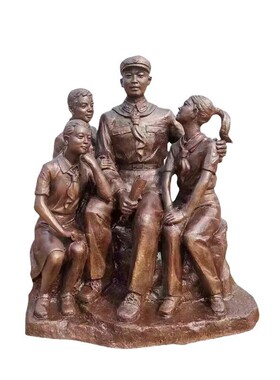 户外铸铜黄铜人物雕塑定制商业街步行街摆件民俗小品景观广场