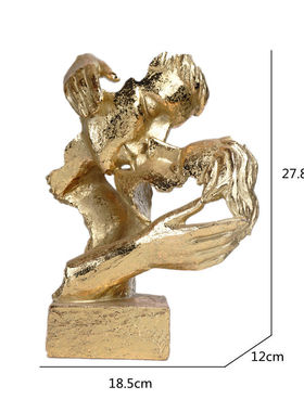 【定制】雕塑面具大全抽象艺术人物人脸欧式家居酒柜装饰摆件