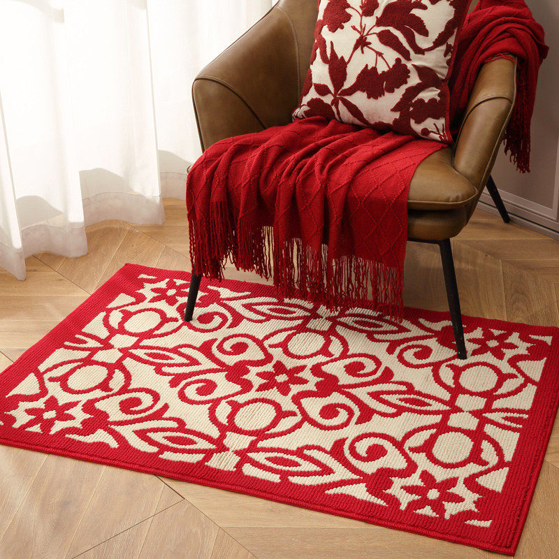红色入户地垫乔迁门垫用防滑婚庆氛围地毯除尘耐磨新年玄关脚垫,淘宝优惠券,粉丝福利购,淘宝优惠卷