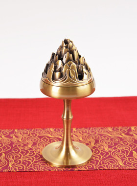 宏达 全黄铜博山熏香炉 直播爆款铜器铜香炉礼品摆件