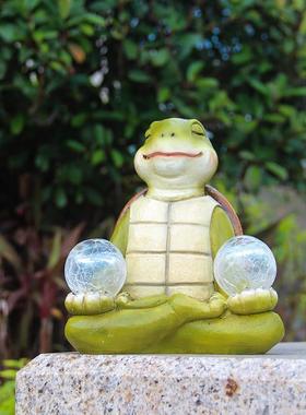 圣诞跨境精灵户外侏儒花园小矮人摆件树脂工艺品太阳能庭院装饰灯