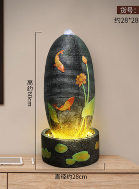 欧式流水摆件招财喷泉水景客厅装饰品办公室店铺会所乔迁开业礼品