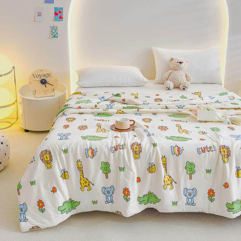 水洗母婴纤维针织棉夏被大豆级薄被子小清新单双人学生夏季夏凉被,淘宝优惠券,粉丝福利购,淘宝优惠卷