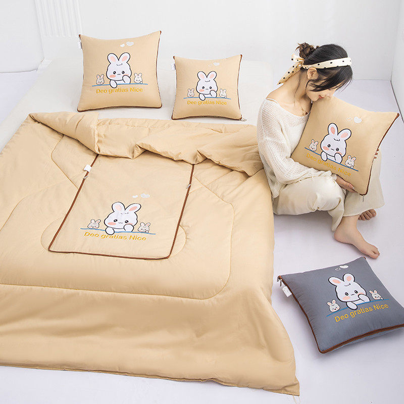 卡通纯棉抱枕被子两用车载全棉靠垫枕头被办公室沙发午睡空调被,淘宝优惠券,粉丝福利购,淘宝优惠卷