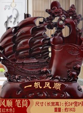 马创意包邮笔筒摆件书房桌面文具收纳盒笔架老板教师办公桌装饰品