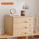 New solid wood with locks drawer storage cabinet wooden multi-functional small bedroom debris storage cabinet Japanese desktop