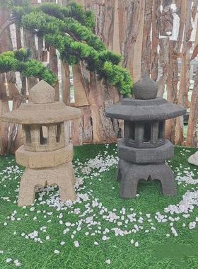 石灯笼中式造景青石仿古石雕宫灯石头庭院庭院日式草坪灯装饰摆件