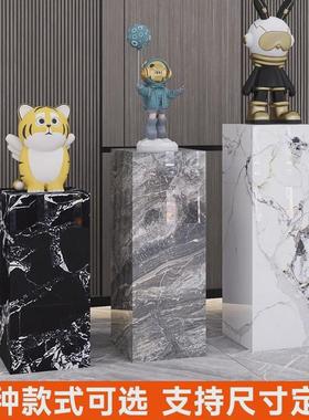 工艺品摆件台花架客展厅底座酒店会所岩板装饰立柱大理石雕塑玄关