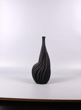 北欧树脂工艺摆件螺旋式样板房展厅客厅花瓶插花器家居软装饰