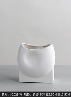 简约北欧莫兰迪花器ins风花插玄关装饰品陶瓷花瓶摆件