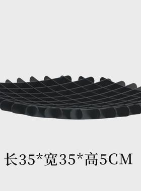 饰品轻奢金属圆形网格果盘托盘摆件样板房餐厅客厅软装现代简约