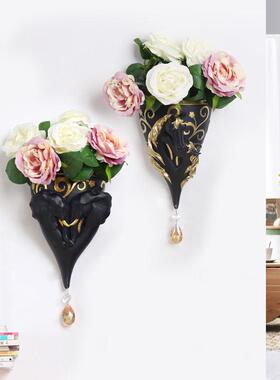 如果创意家居欧式厄洛斯树脂壁挂花盆客厅沙发背景墙装饰墙挂批发