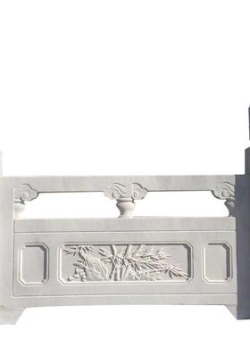 花岗岩芝麻白石头浮雕栏杆景区石扶手栏杆河道石雕护栏石雕栏杆