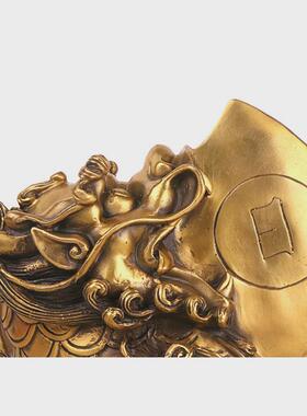 杨铜记铜睚眦日月神兽睚眦摆件龙九子