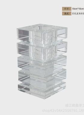 水晶花器花瓶样板房客厅餐桌名宿床头柜电脑桌玄关别墅工艺品